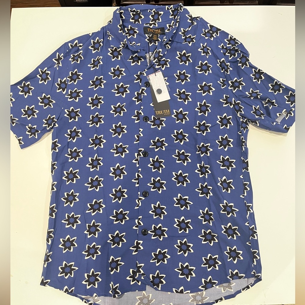 Truth Blue Floral Casual Shirt